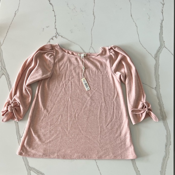 Nordstrom Mac Studio blush sweater the tie sleeves - size S - Picture 3 of 6